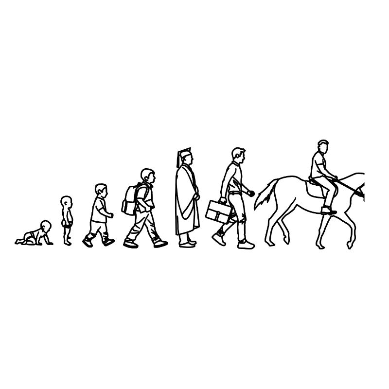 Evolution from child to rider