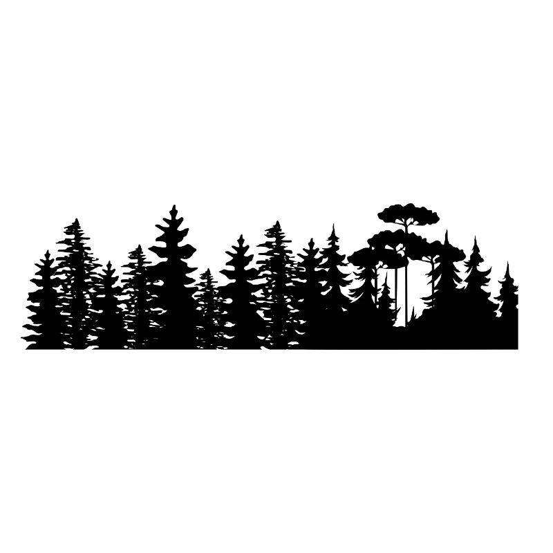 Conception de silhouettes de paysage forestier