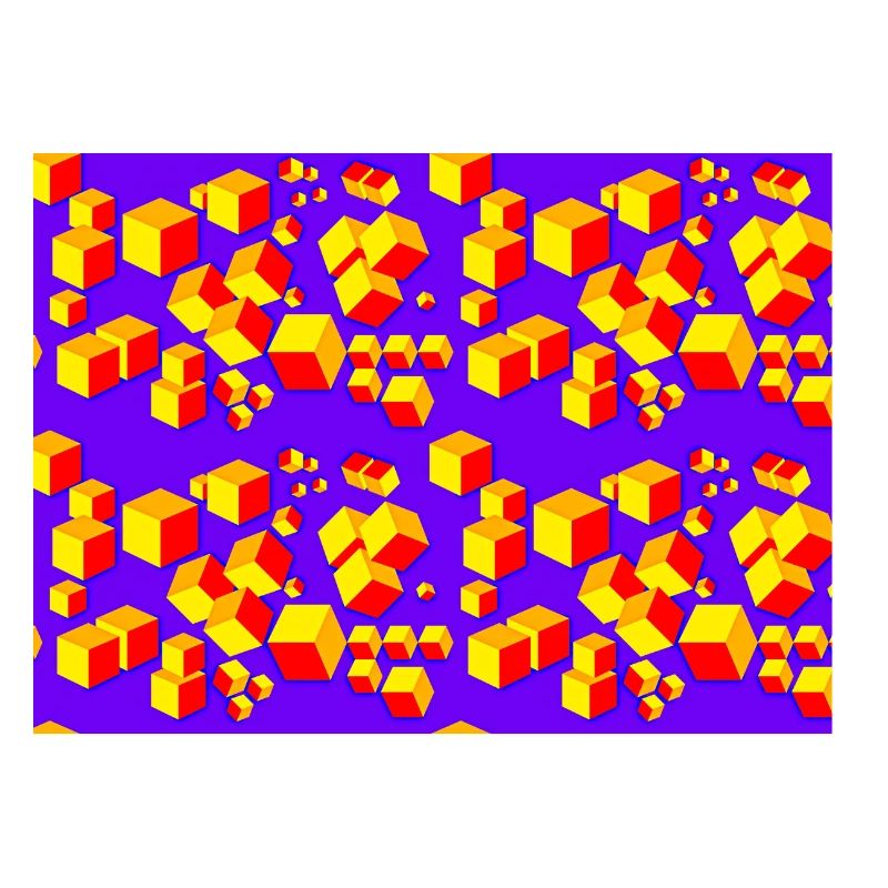 Deco pattern cube colored