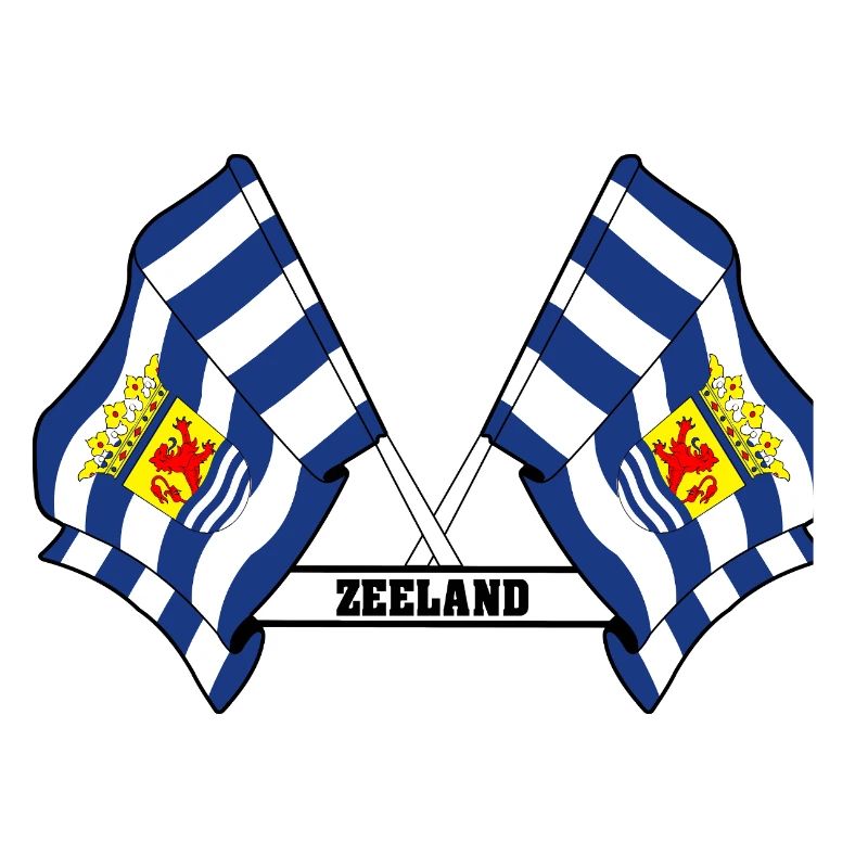 Deux drapeaux texte ZEELAND