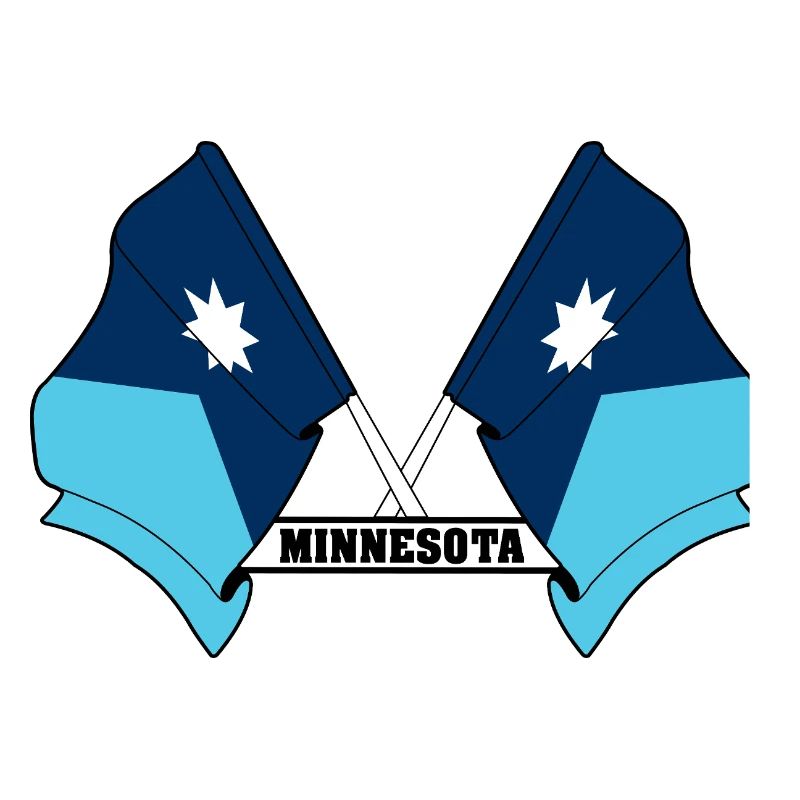 Two flags text MINNESOTA
