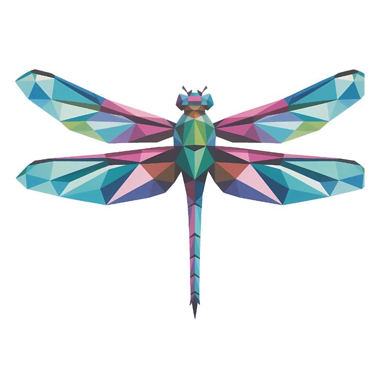 Dragonfly - Cooles Low-Poly-Logo