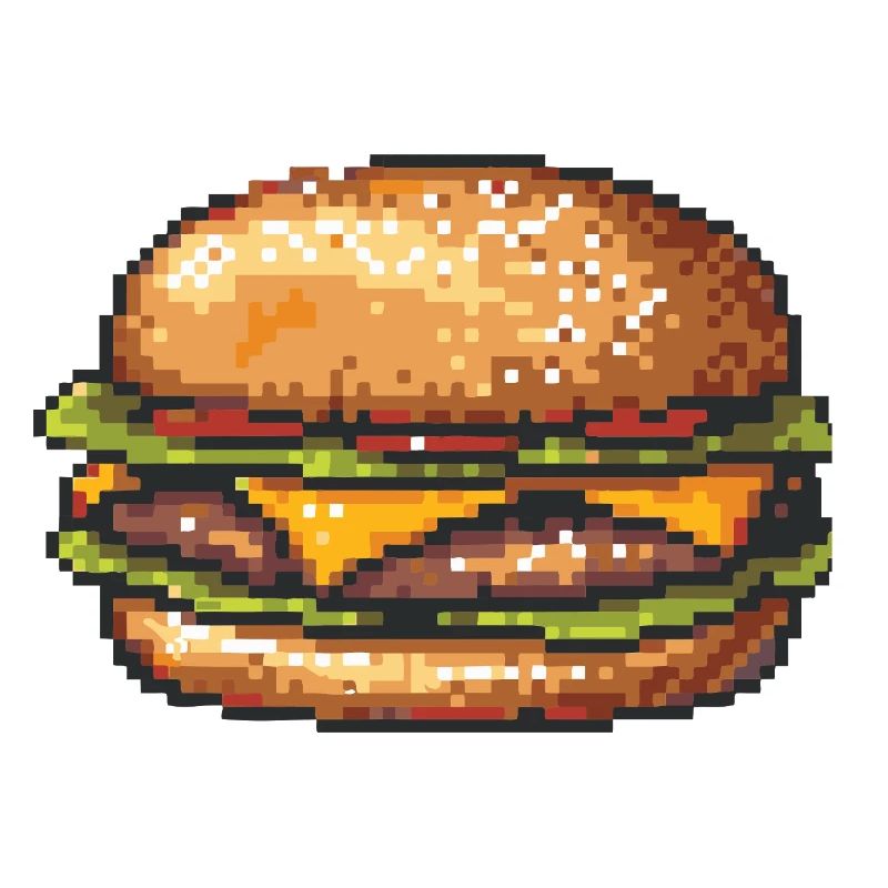 Hamburger 8 bits Pixel Art