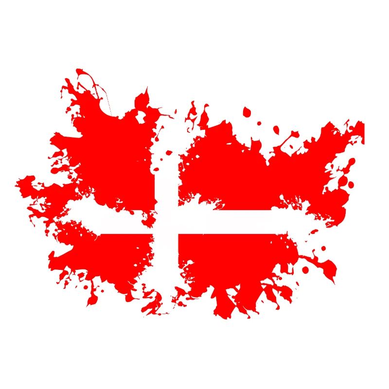 Drapeau éclaboussé du Danemark