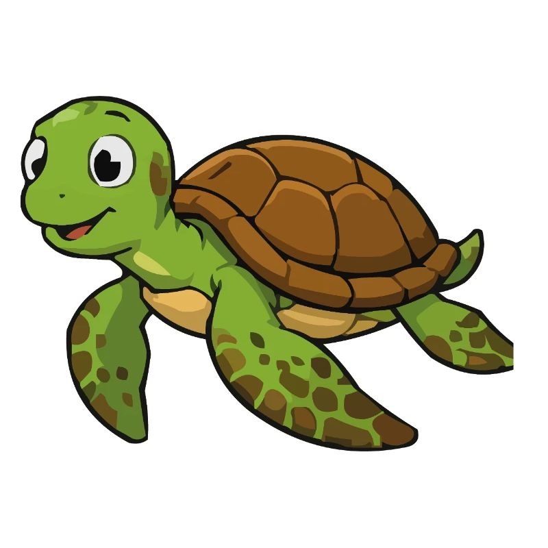 Cuddly turtle illustration