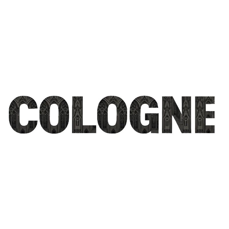 Cologne – Gothic architecture in typeface