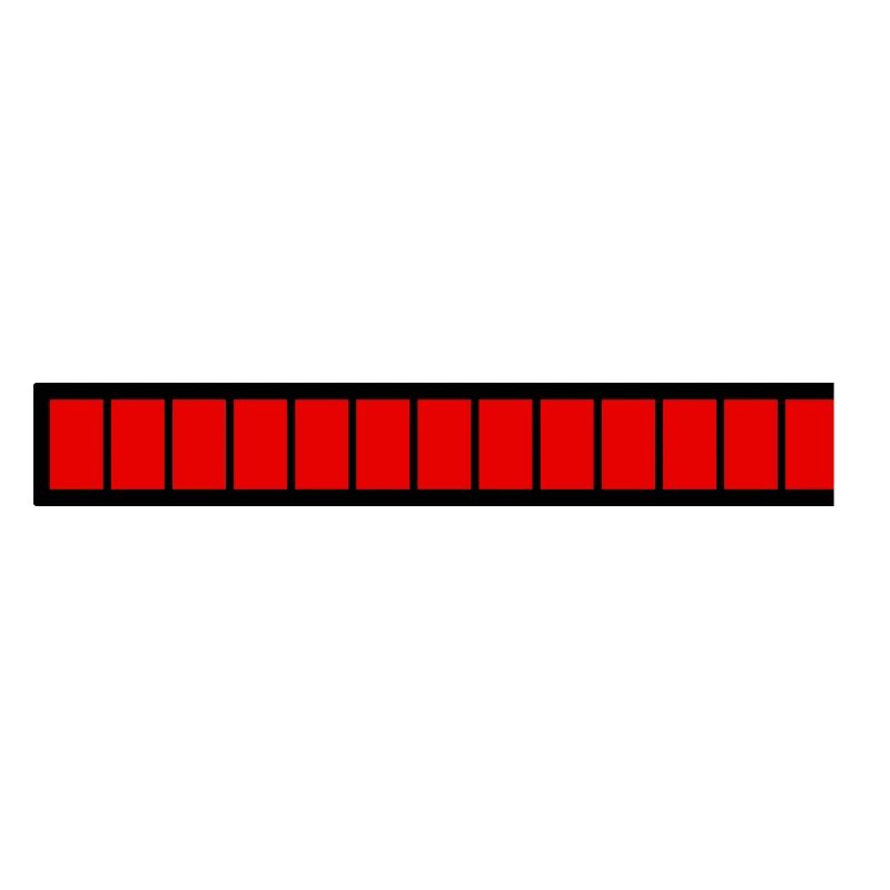 Rectangle loading bar Black Red (100%)