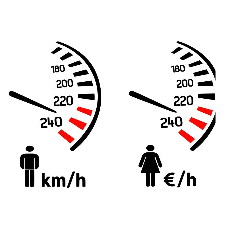 Speedometer km/h and expense meter