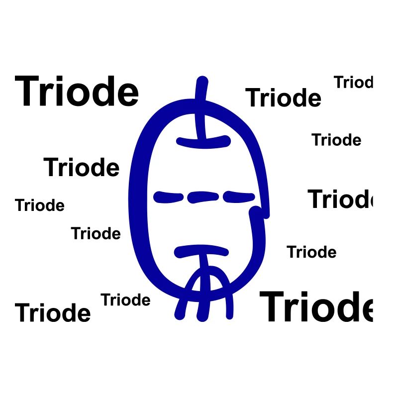 Triode dans le style calligraphie avec texte