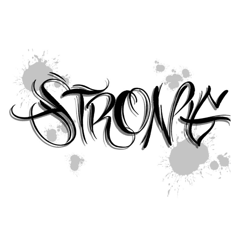 Stark Strong Motivation Graffiti