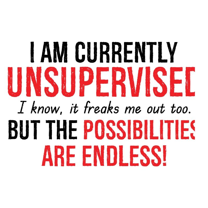 I Am Currently Unsupervised Possibilities Endless