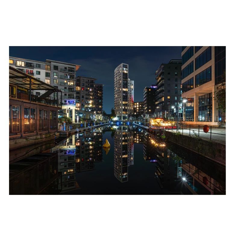 Urban Reflection At Night