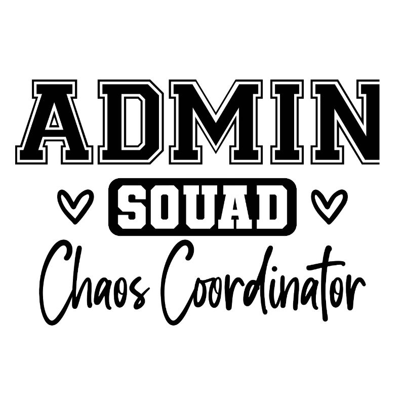 Admin Squad: Colored Retro Office Team Gift