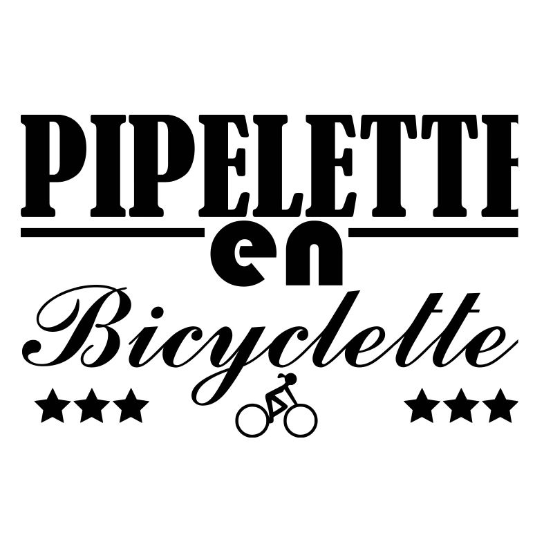 Pipelette on a bicycle