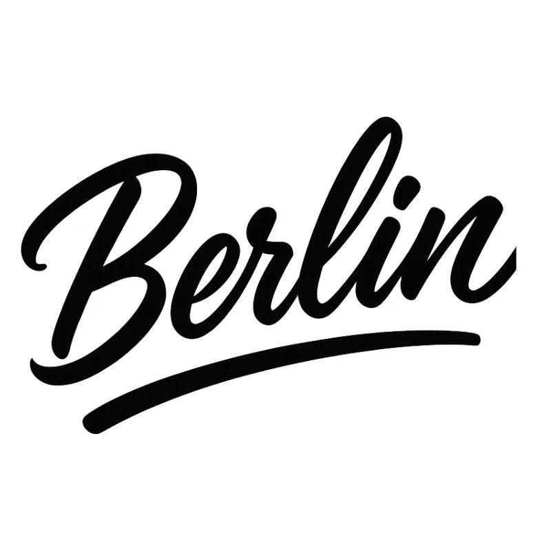 Berlin lettering in script style