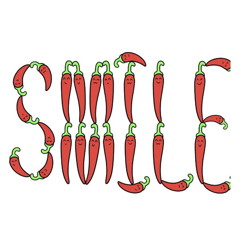 Chili smile typography
