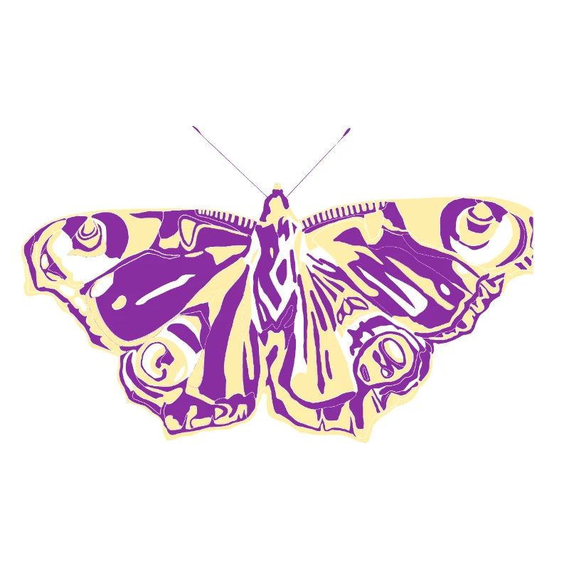 Papillon jaune violet