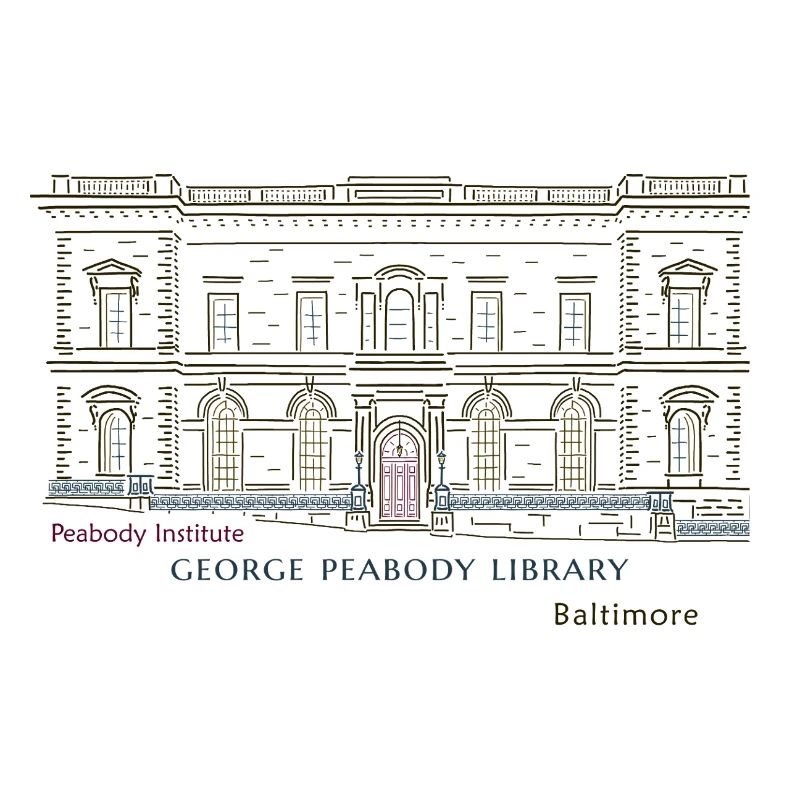 Baltimore, Hand Drawing George Peabody Library