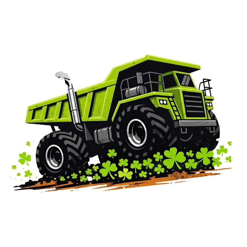 Véhicule de construction de camion-benne de la Saint-Patrick