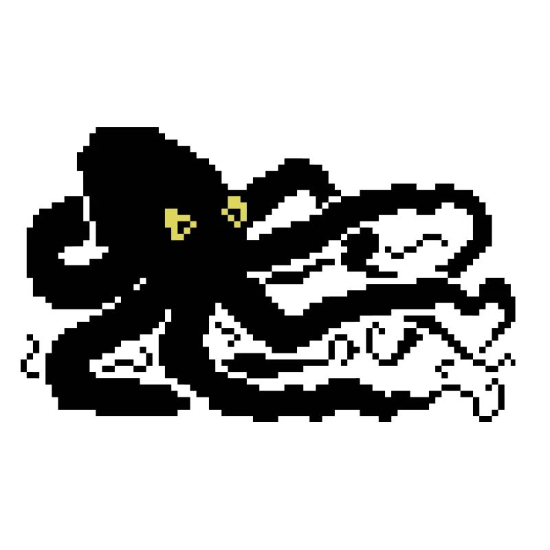 8bit pixel octopus