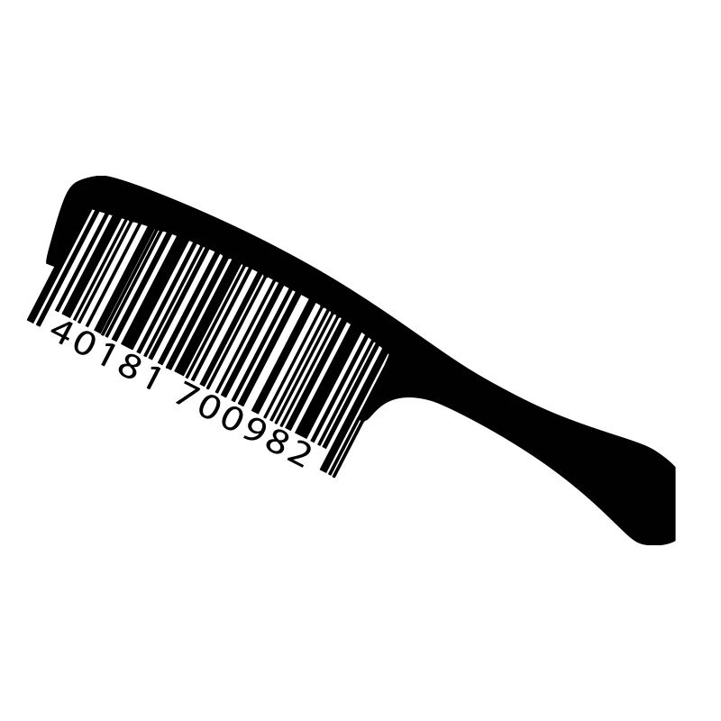 Illustrationskamm mit Barcode