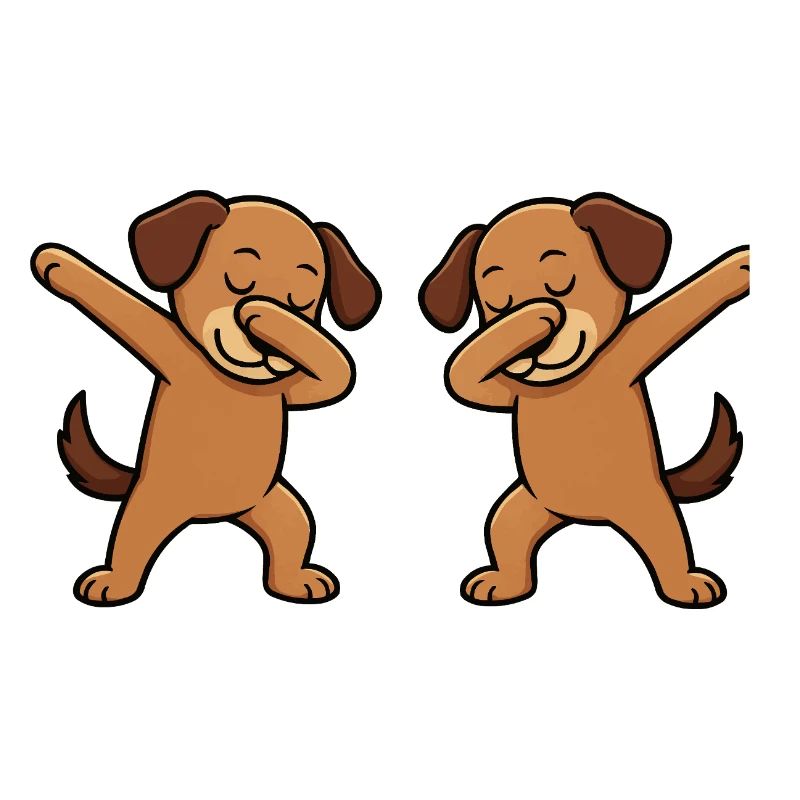 Bande dessinée de dabbing de chien