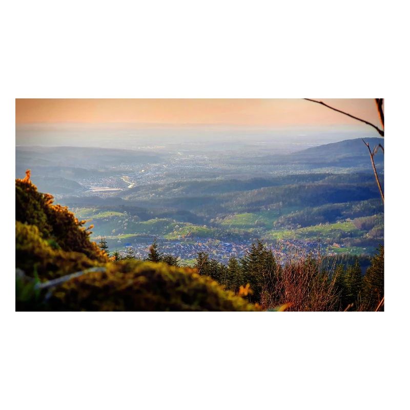 Evening panorama mountain landscape