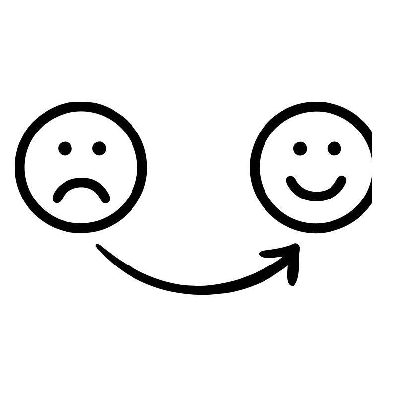 From sad to cheerful transparency