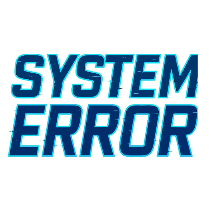 Systemfehler Glitch Design