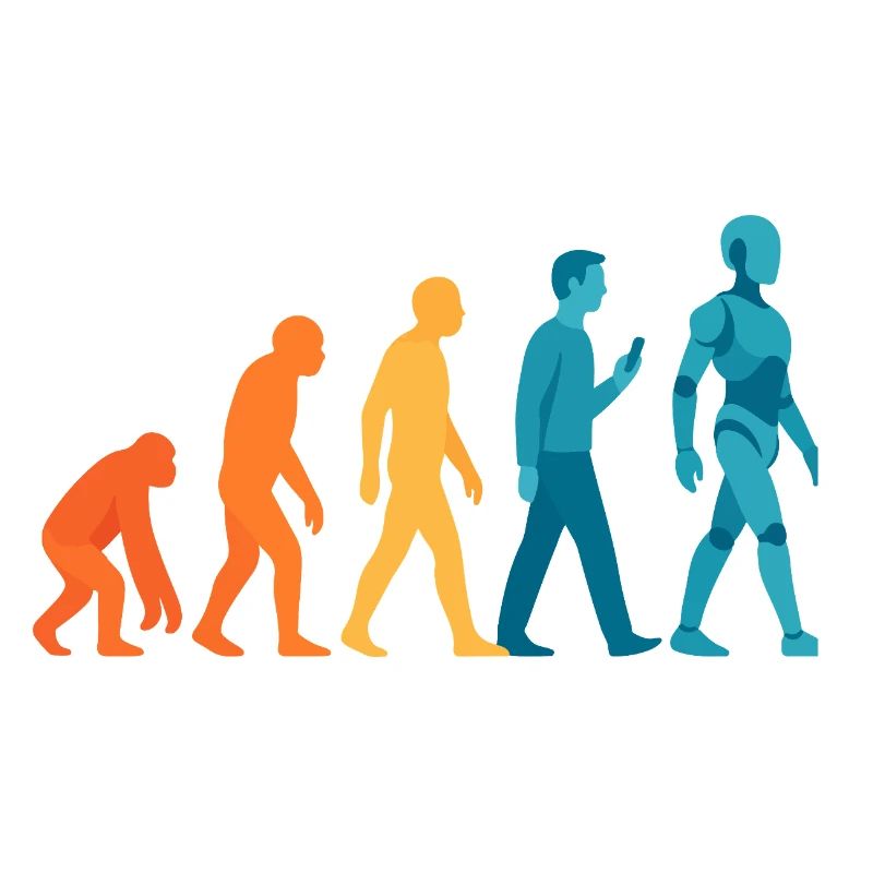 Evolution zum Roboter Outline