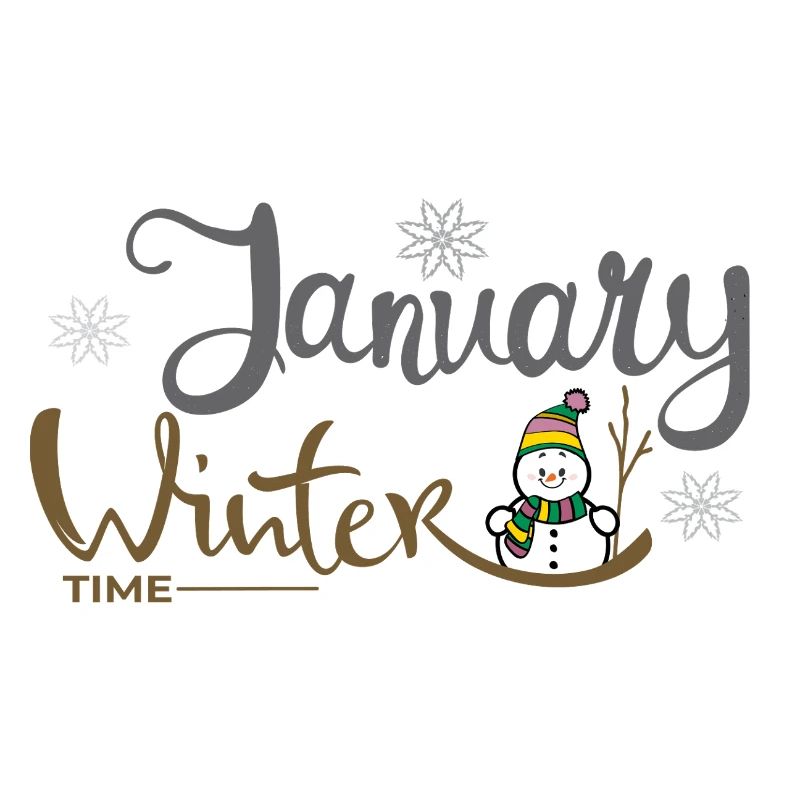 Januar Winterzeit Schneemann