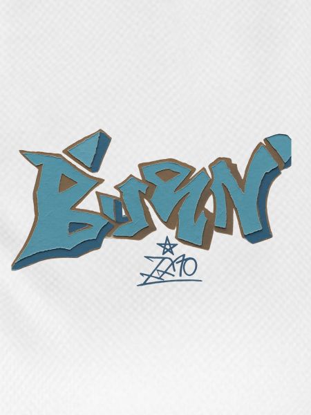 Berlin Graffiti Blue Outline