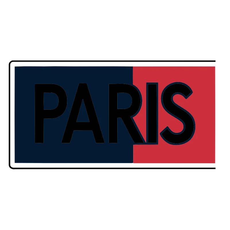Paris Flag Split Typography
