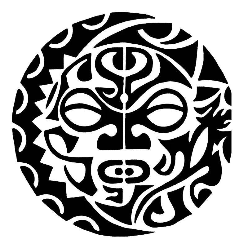 Schwarzer polynesischer Todeskopf