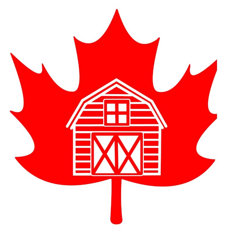 Canada maple leaf farm logo