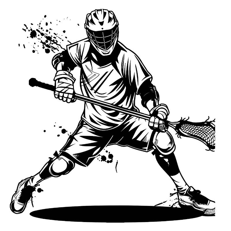 Lacrosse Player Drawing