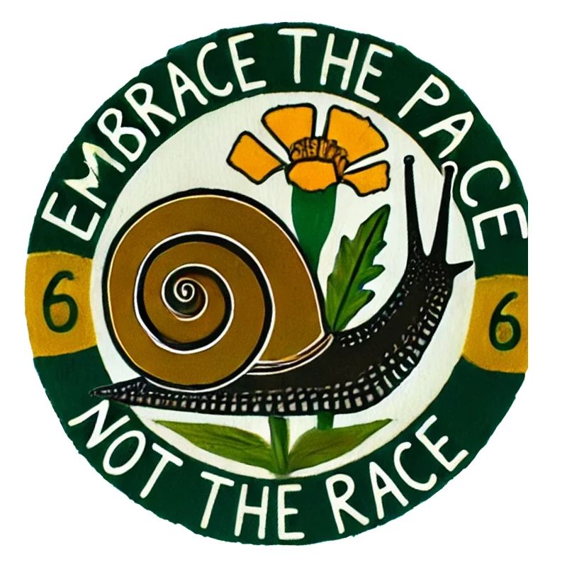 Umarme die langsame Schnecke