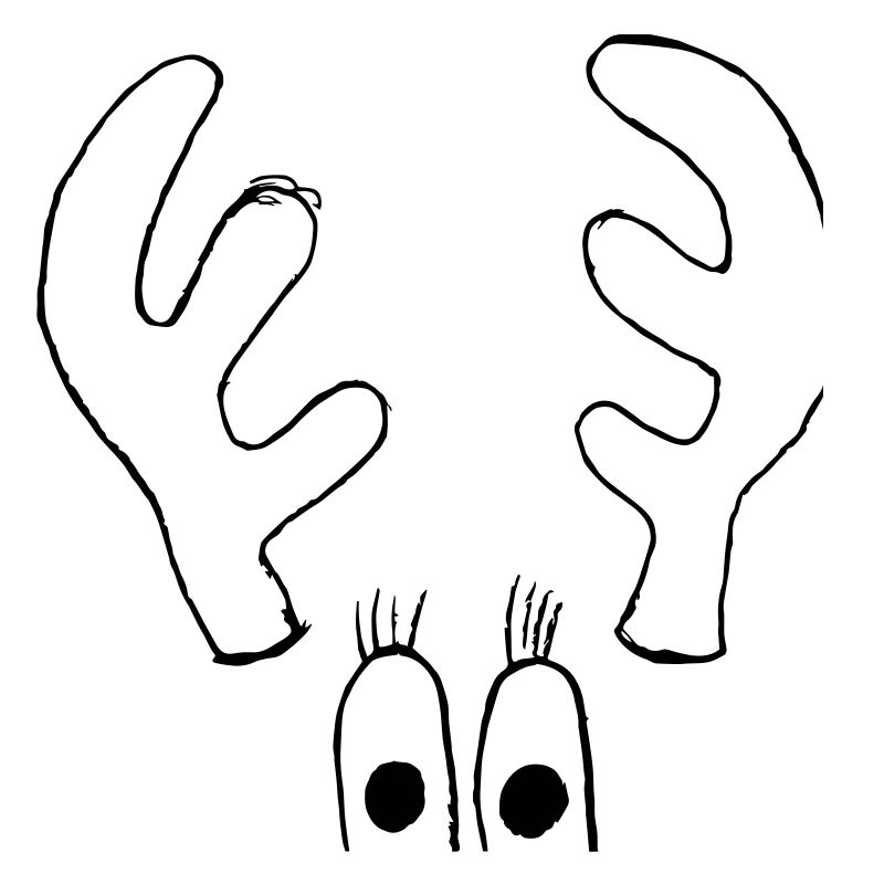 Elch mit großen Augen