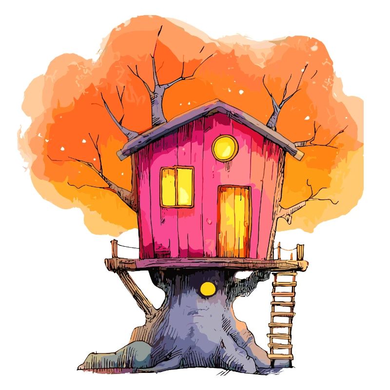 Pink Treehouse Autumn Magic