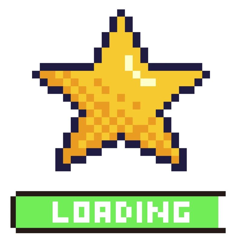 loading pixel étoile