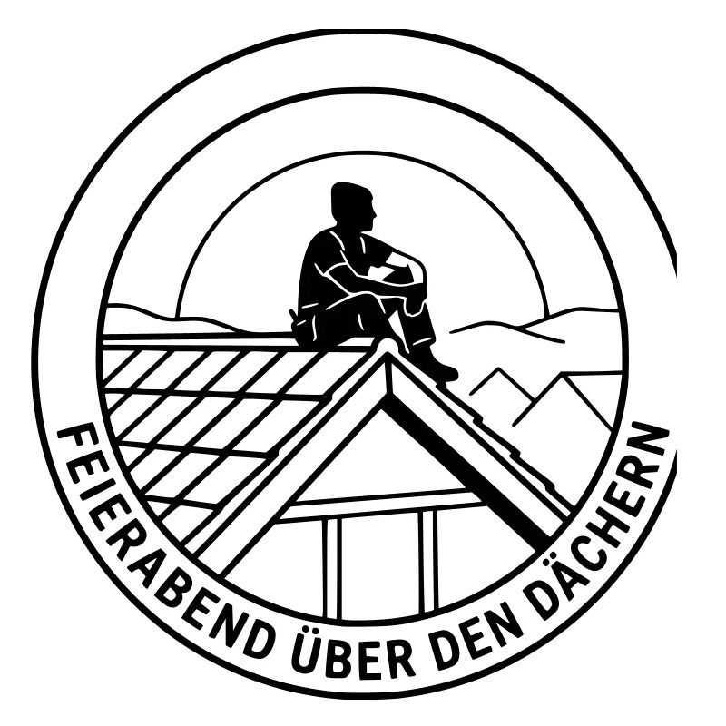 Dachdecker Feierabend über den Dächern