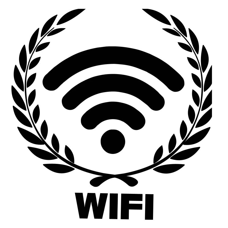 Wifi in laurel wreath