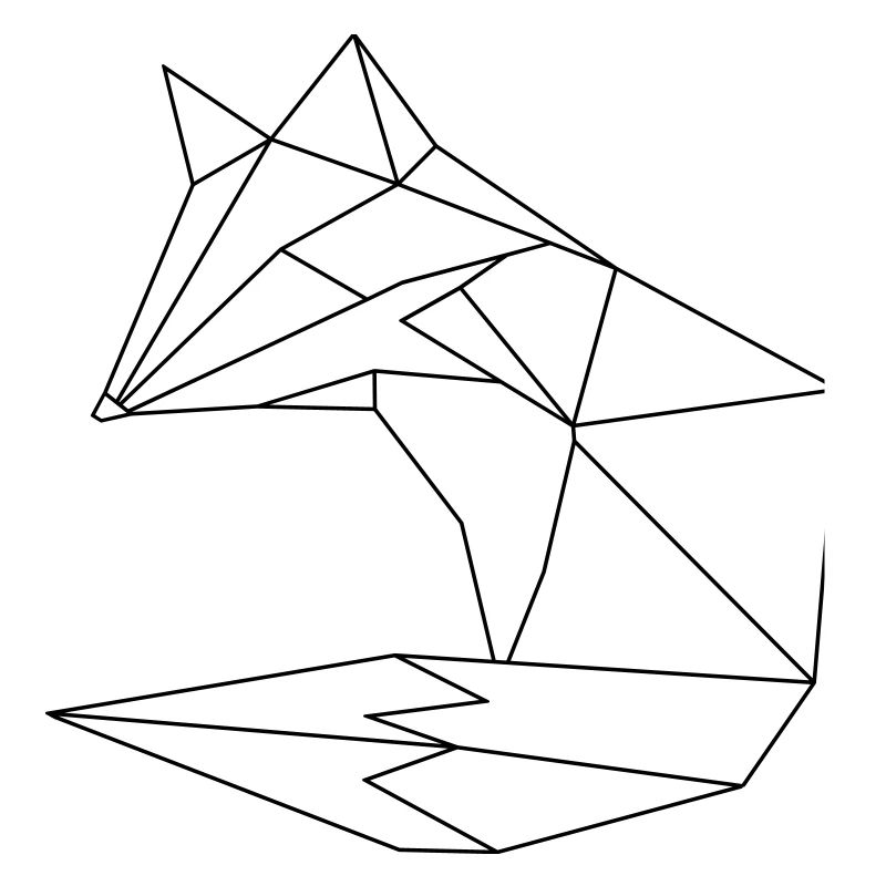 Fox in ORGAMI style Liniar
