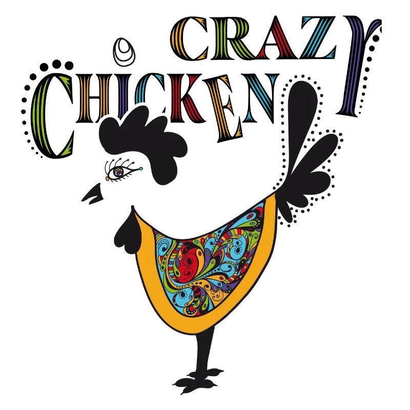 Poulet coloré avec psychédélique - Crazy Chicken