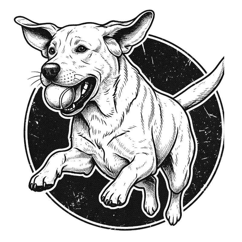 Springender Labrador - Vintage Design