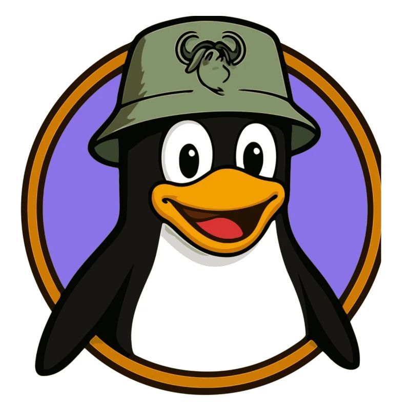Tux Linux + GNU Hut