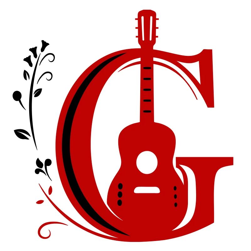 Initiale c mit  Gitarre 