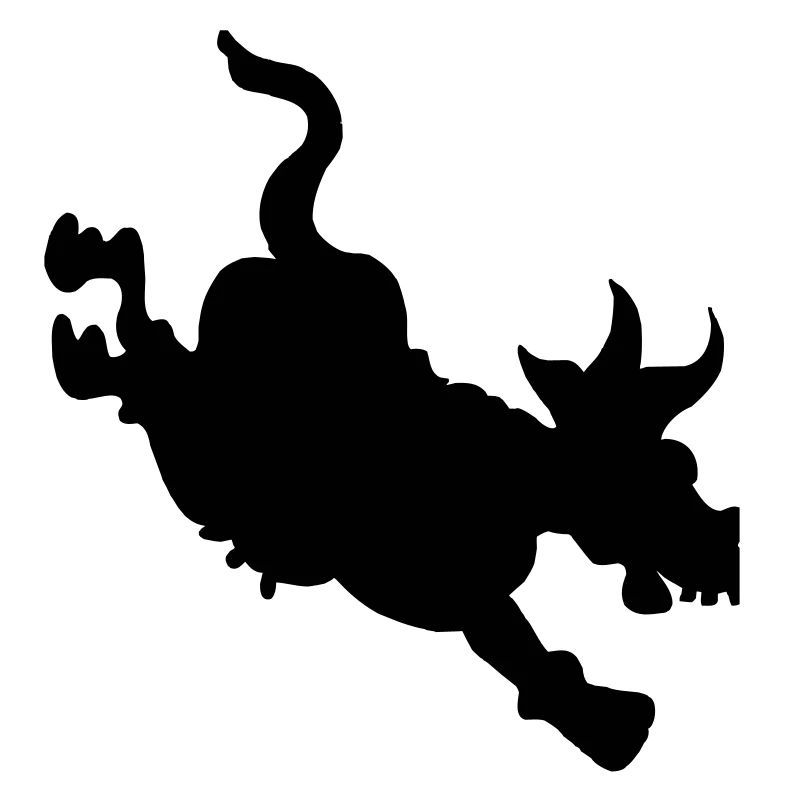 Drôle d’image d’ombre de vache