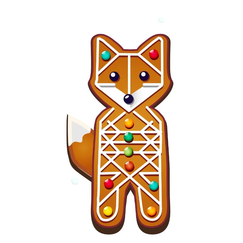 Fox in Gingerbread Style – Creative Christmas Motif