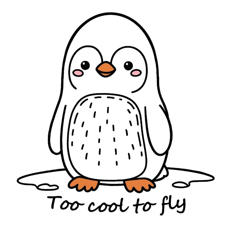Penguin with Pink Cheeks